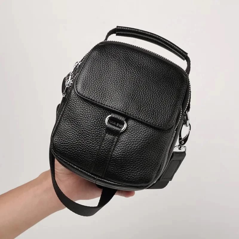 Tas Selempang Bahu Pria/wanita Kasual Mini Tas Fashion Kulit Asli Garut