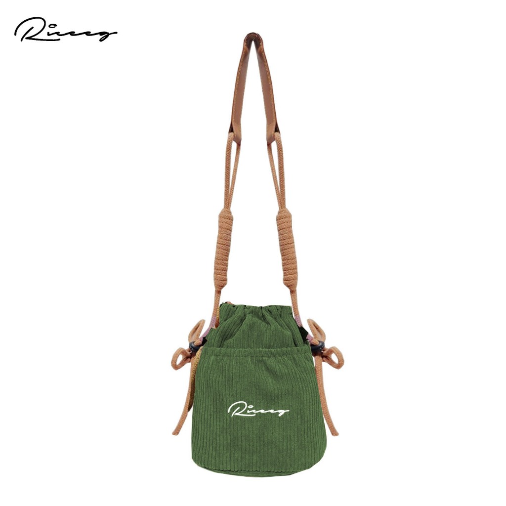 Sling Bag Mini Serut Corduroy Wanita