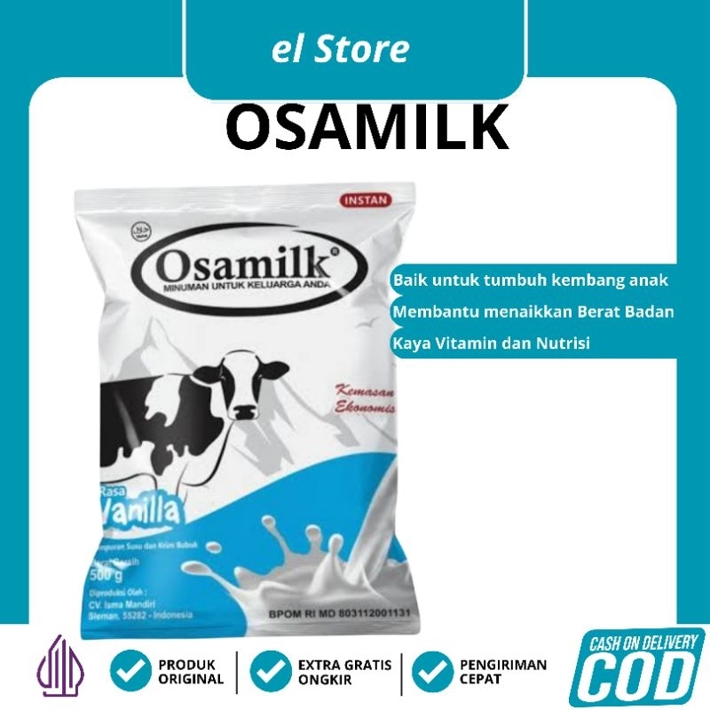 

Osamilk Susu Bubuk Vanilla 500gr Penambah Berat Badan