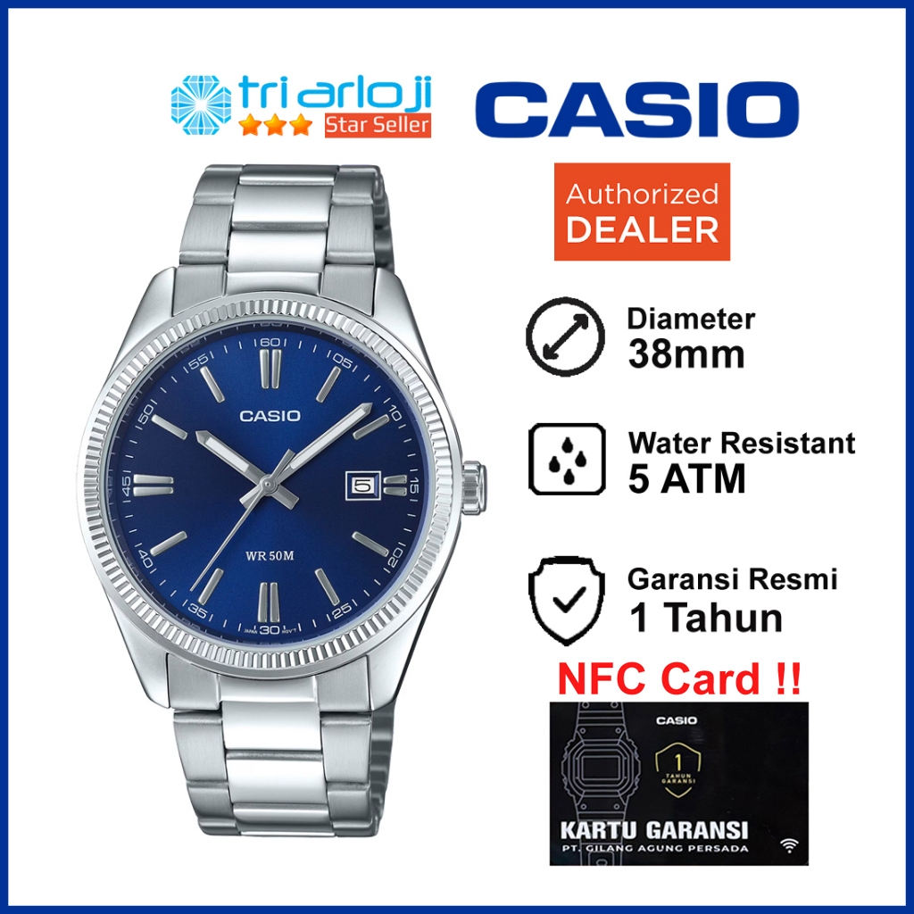 CASIO MTP-1302PD-2AVEF Jam Tangan Pria MTP-1302PD-2A MTP1302D MTP1302PD