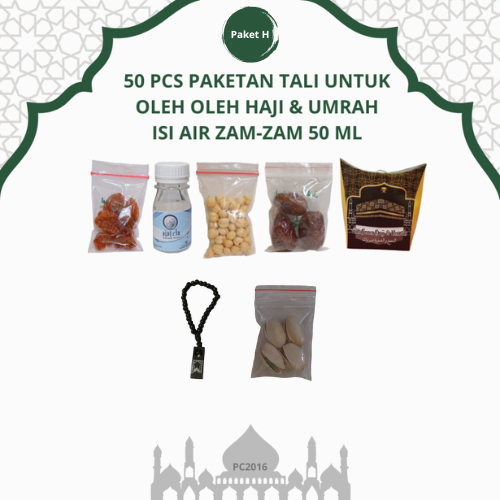 

paketan hemat tasbih+pistasio tali untuk oleh oleh haji dan umroh 50 pcs (isi air zamzam 50 ml)