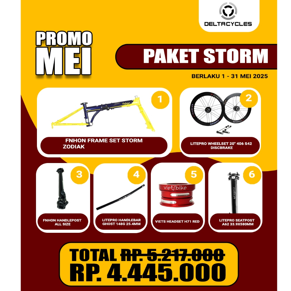 PAKET PROMO FNHON FRAME SET STORM DISC ZODIAK