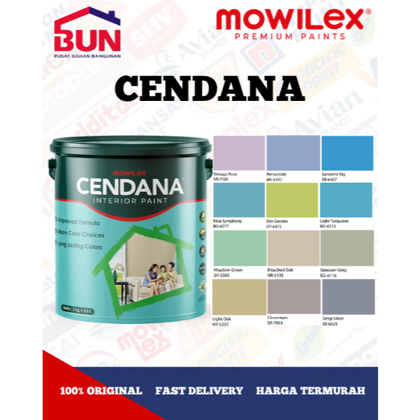 Mowilex Cendana Interior Paint Cat Tembok (2/2) - 5 Kg