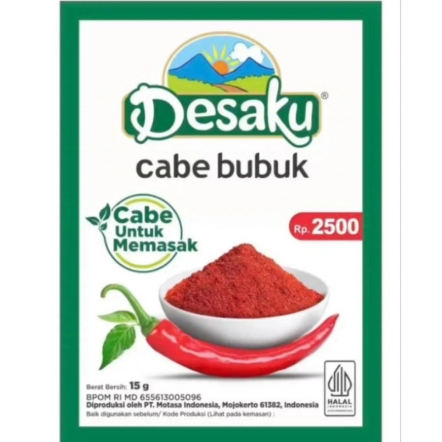 

DESAKU CABE BUBUK 100% CABE MURNI UNTUK MEMASAK 15 GRAM