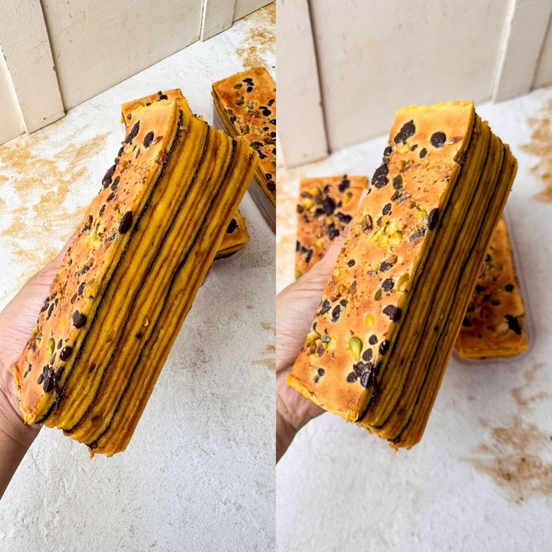 

Kue Lapis Legit Premium Choco Pistachio Panjang