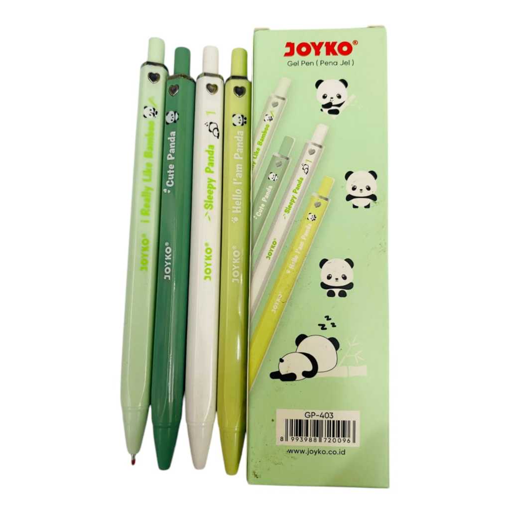 

Gel Pen Pulpen Pena Joyko GP-403 Panda 0.5 mm Isi 4 Pcs