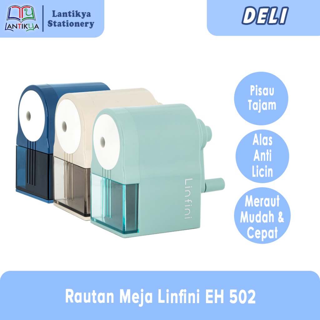 

Deli Rautan Pensil Putar / Rotary Shapener Alas Anti Slip EH 502