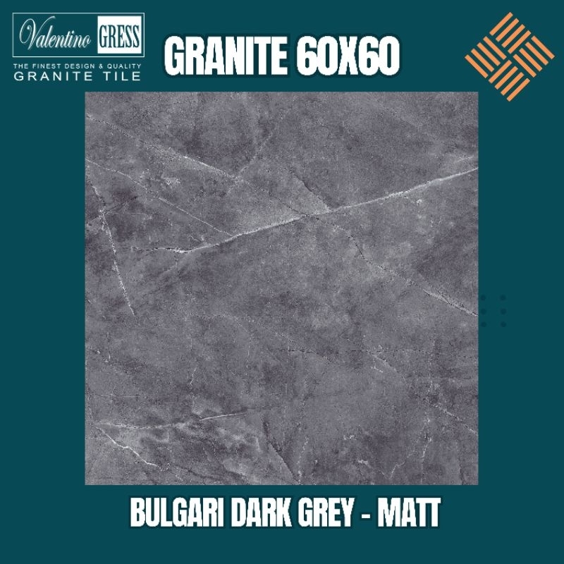 GRANITE 60X60 BULGARI DARK GREY | MATT | VALENTINO GRESS