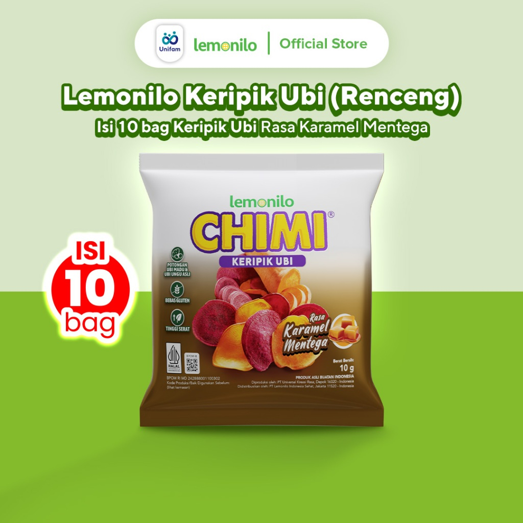 

Lemonilo Chimi Keripik Ubi Karamel Mentega Renceng isi 10 Pack