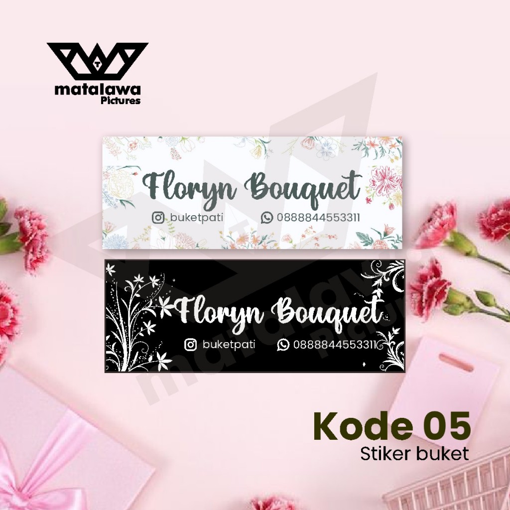 

Stiker Buket Bunga Bouquet Flower Label Buket Sticker Buket Bucket Murah Costum 05