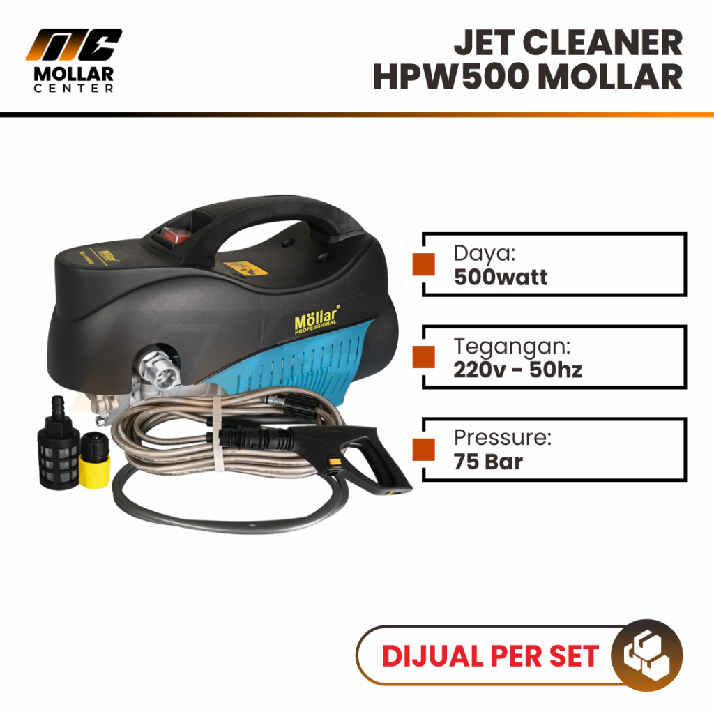 MOLLAR HPW500 Mesin Steam Cuci Mobil Jet Cleaner High Pressure Washer HPW 500