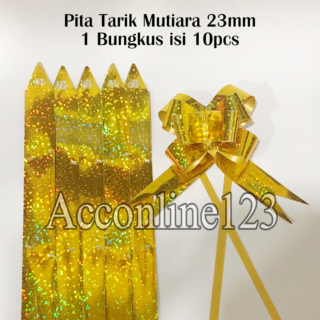 

Pita Tarik Mutiara Uk. 23mm / Pita Serut Mutiara 23mm (1bungkus Isi 10pcs)