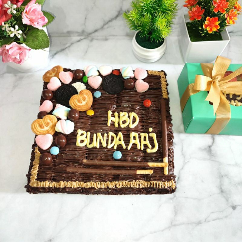 

KUE TART ULANG TAHUN 20x20 ENAK & NYOKLAT BANGET KUE ULTAH HBD HAPPY BDAY ANNIVERSARY COOKIES BUKAN 10x20 ATAU 20x10