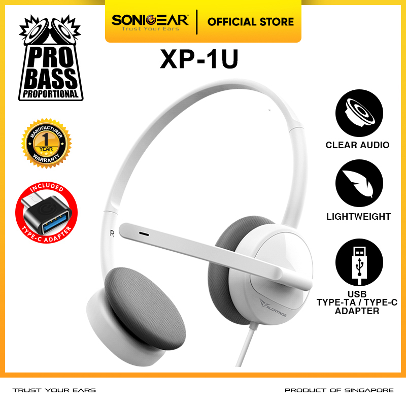 Headset Microphone XP 1U Headphone Office Sekolah Gaming