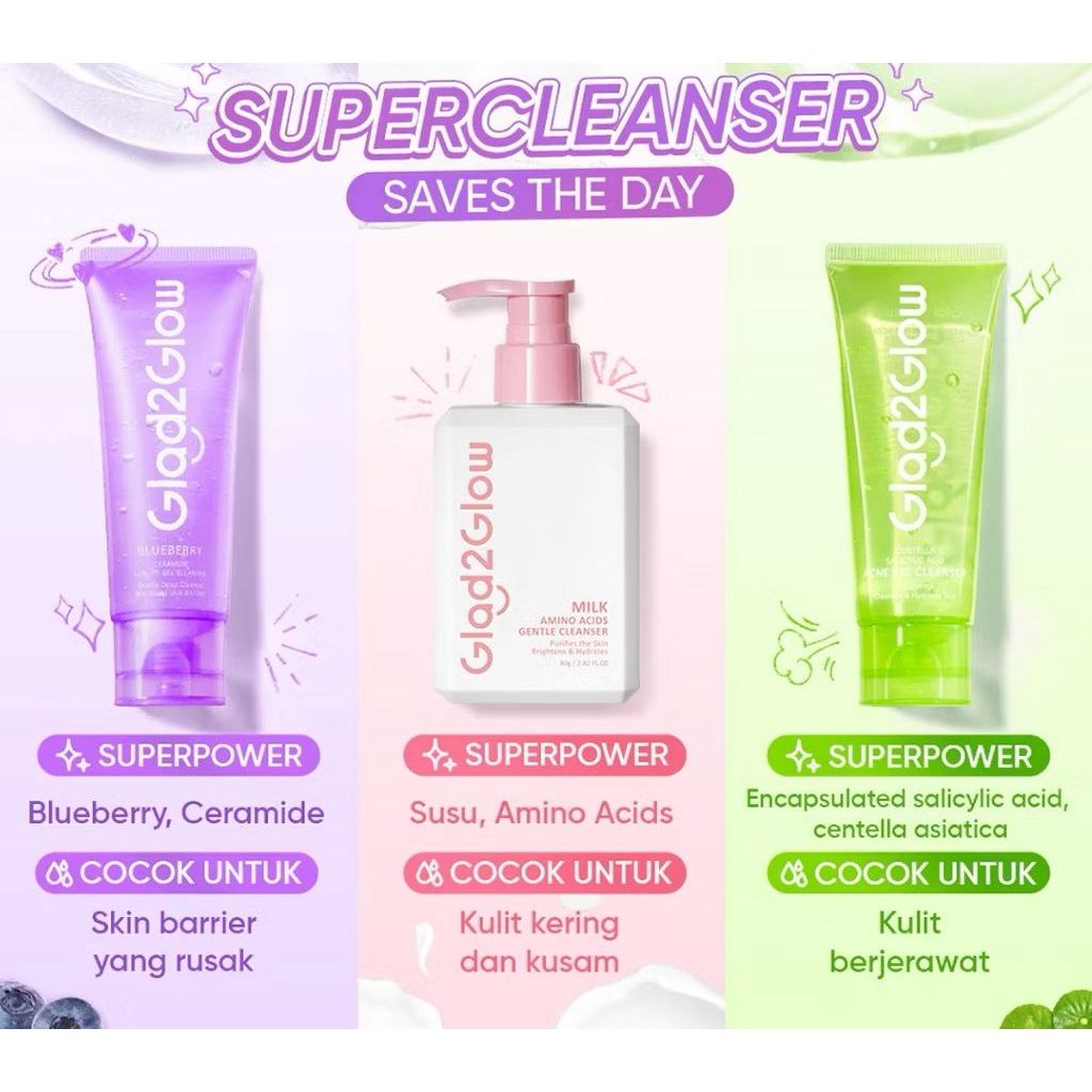 GLAD2GLOW - G2G Face Wash  Series