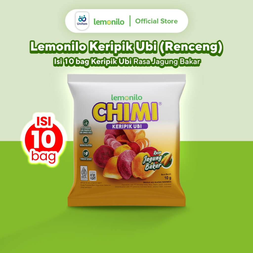 

Lemonilo Chimi Keripik Ubi Jagung Bakar Renceng isi 10 Pack