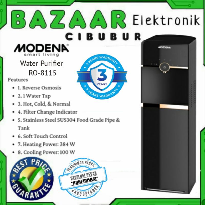 MODENA WATER PURIFIER RO8115 / RO 8115 / RO-8115 IGIENICO REVERSE OSMOSIS