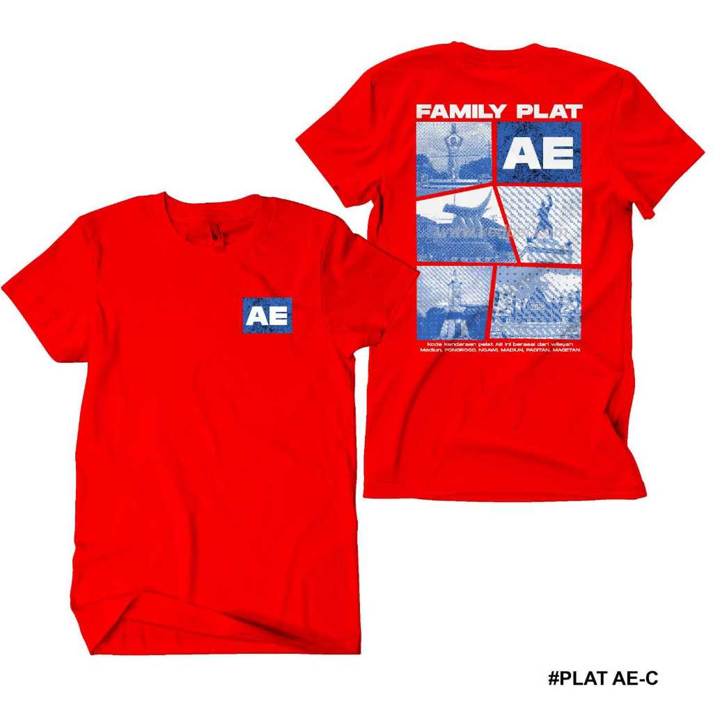 Kedbel Kaos Plat AE Kaos Daerah Terbaru Daerah Ngawi Madiun Pacitan Ponorogo Magetan Kaos Sablon DTF