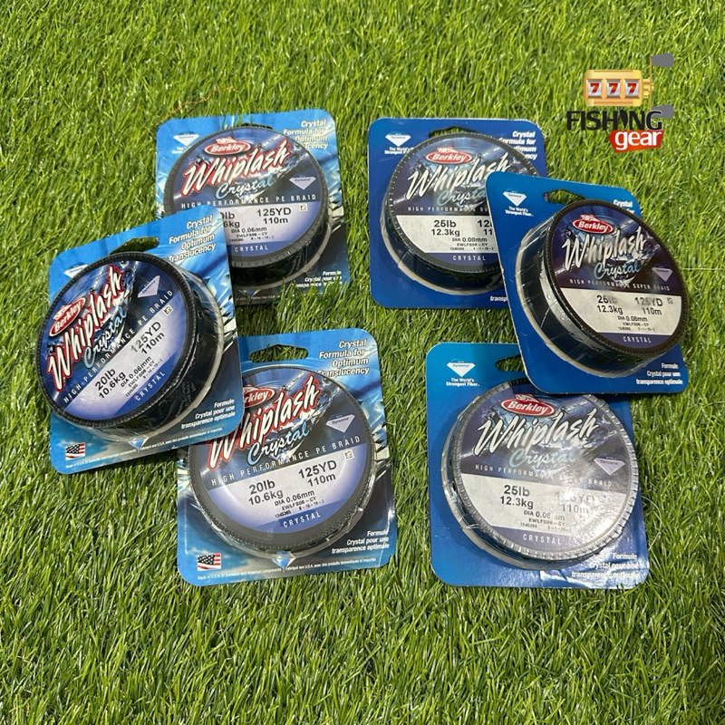 PE BERKLEY WHIPLASH CRYSTAL 125YARD 110METER MADE IN USA AMERIKA