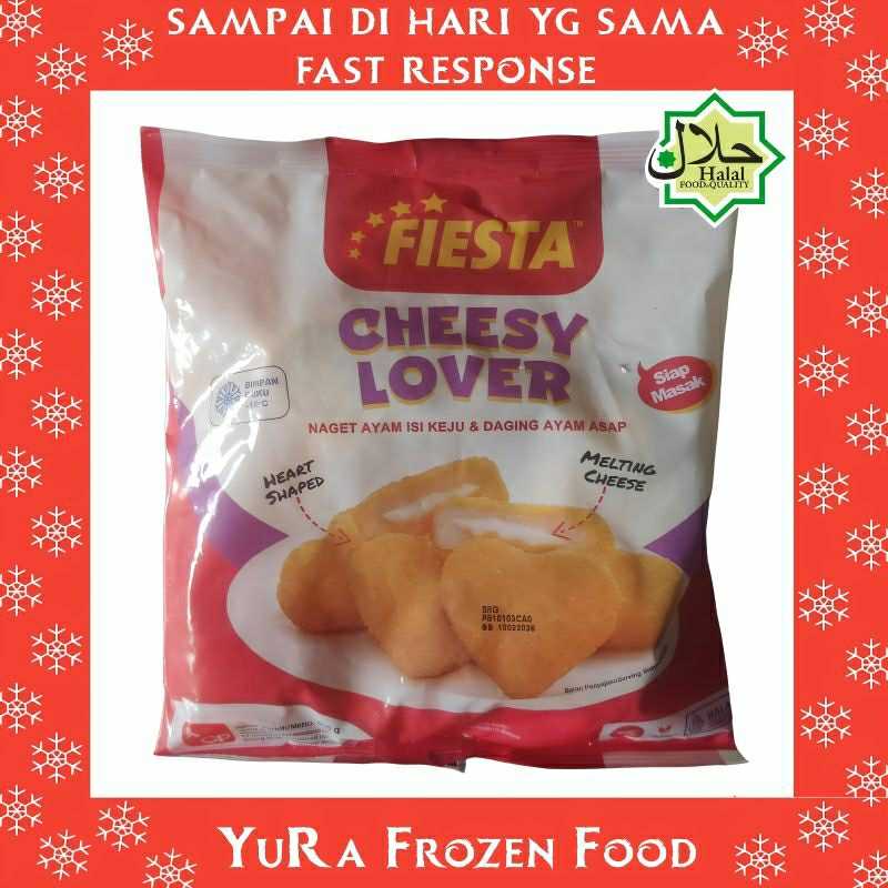 

Nugget Ayam FIESTA Cheesy Lover Chicken Naget 500gr Isi Keju Dan Daging Asap Makanan Halal Enak l
