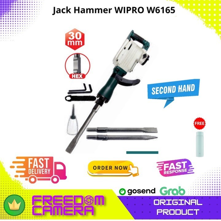 Jack Hammer WIPRO W6165 Demolition Hammer Bor Bobok Beton Hancur 6165