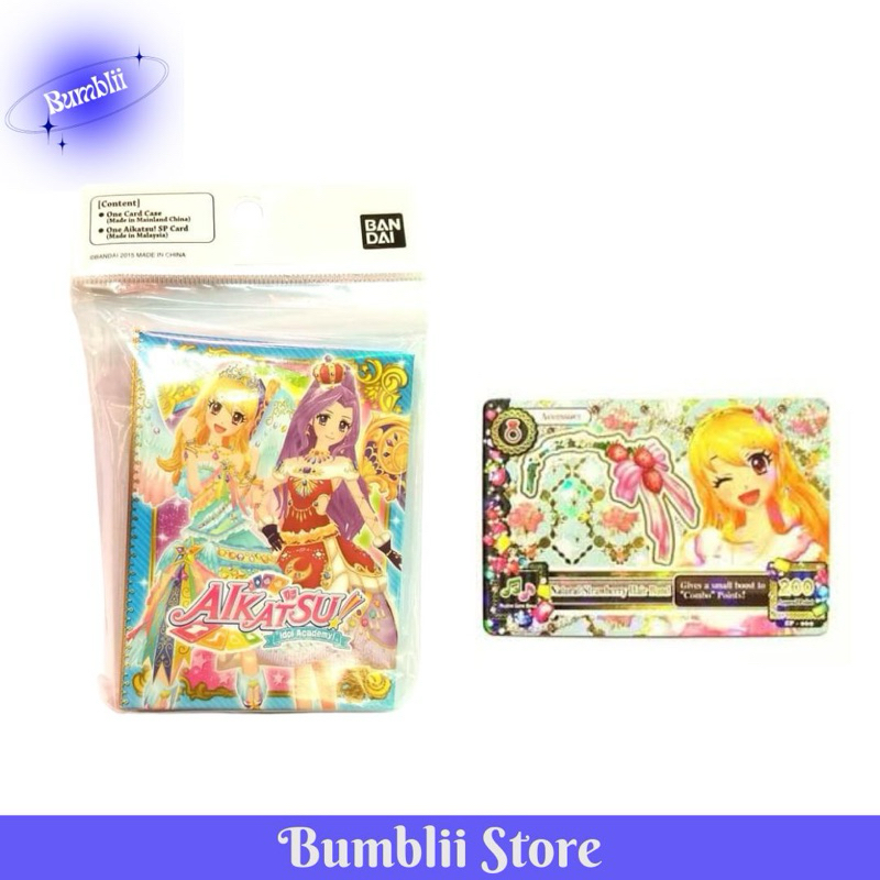 AIKATSU MINI BINDER ORIGNAL ONE POCKET  INCLUDE ACC CARD ICHIGO HOSHIMIYA