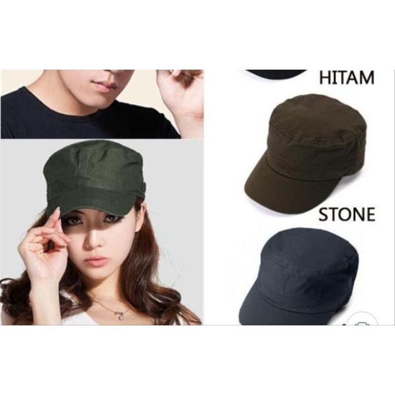 Topi Komando / Topi Militer / Topi Tentara/ Topi Polos/ Topi Casual Pria Wanita