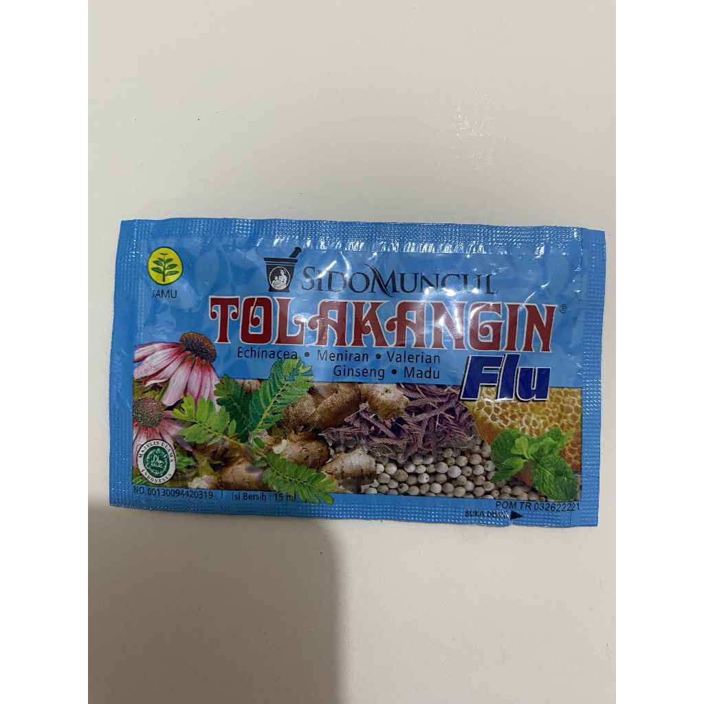 

Tolak Angin Flu sachet reda masuk angin dan flu