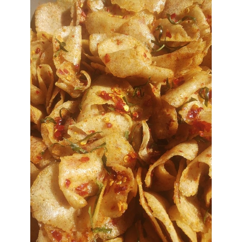 

keripik molring / citruk cikruh extra daun jeruk pedak dan original kemasan 250gr 500gr 1000gr