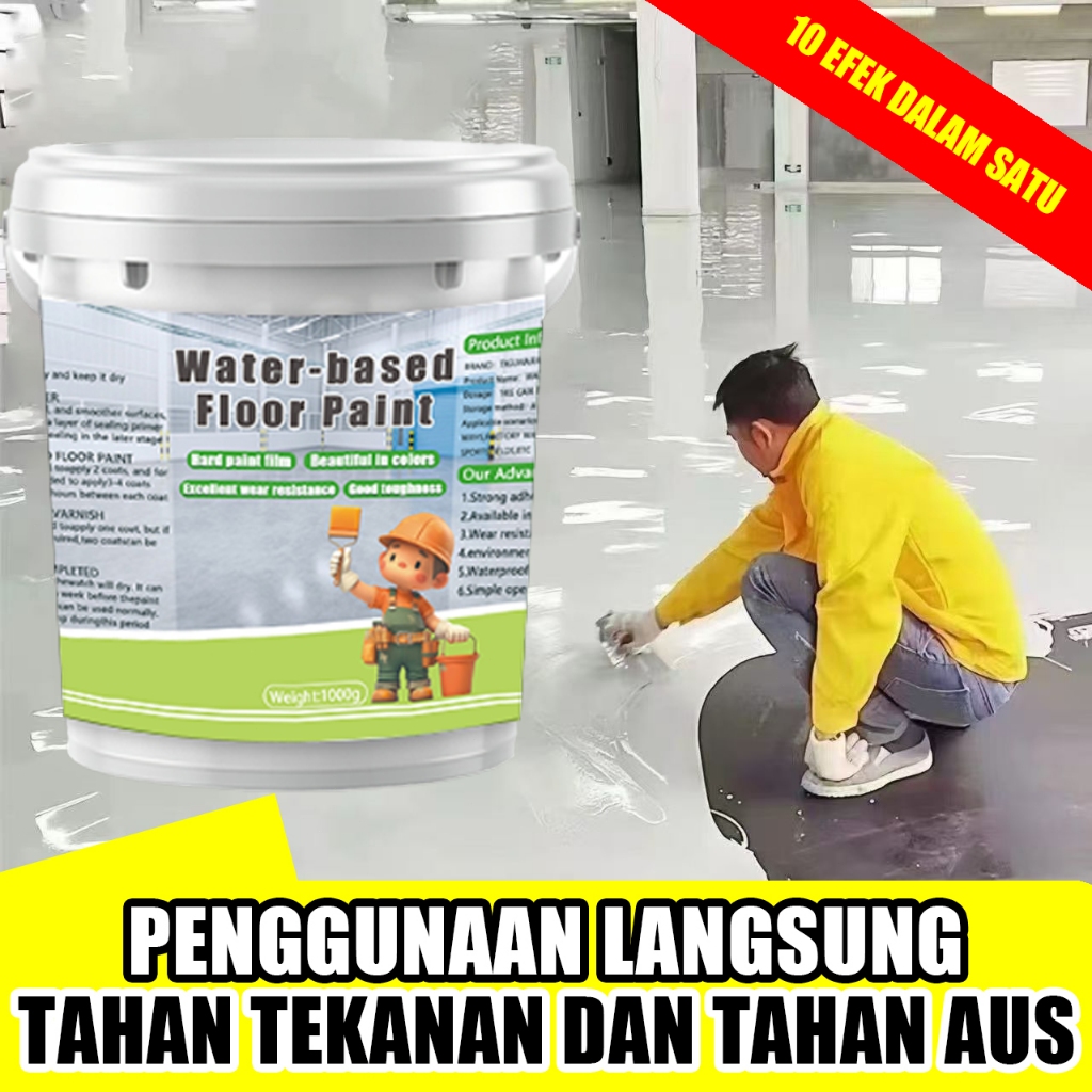 Cat lantai epoxy berbasis air cat lantai tahan aus bengkel cat lantai semen self-leveling luar ruang