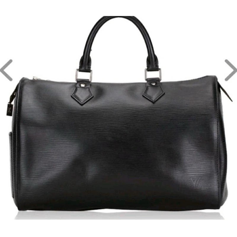 tas lv authentic black epi leather preloved