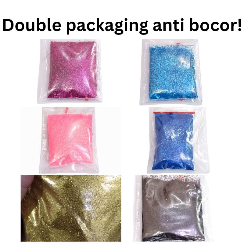 

Glitter 3gr warna warni mengkilap | bubuk serbuk halus gliter | untuk DIY | galaxy slime | kerajinan tangan