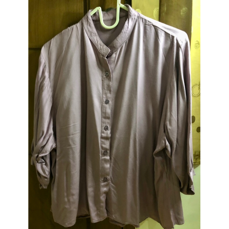 Kemeja Oversize Wanita - Warna Mocca