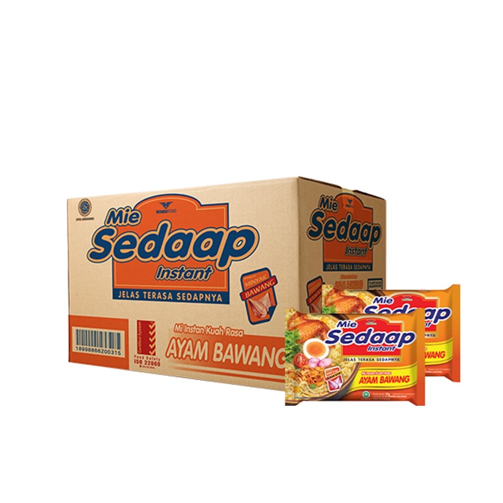 

Sedaap Mie Instan Ayam Bawang SEDAP kuah rasa Ayam Bawang 1 dus isi 40pcs