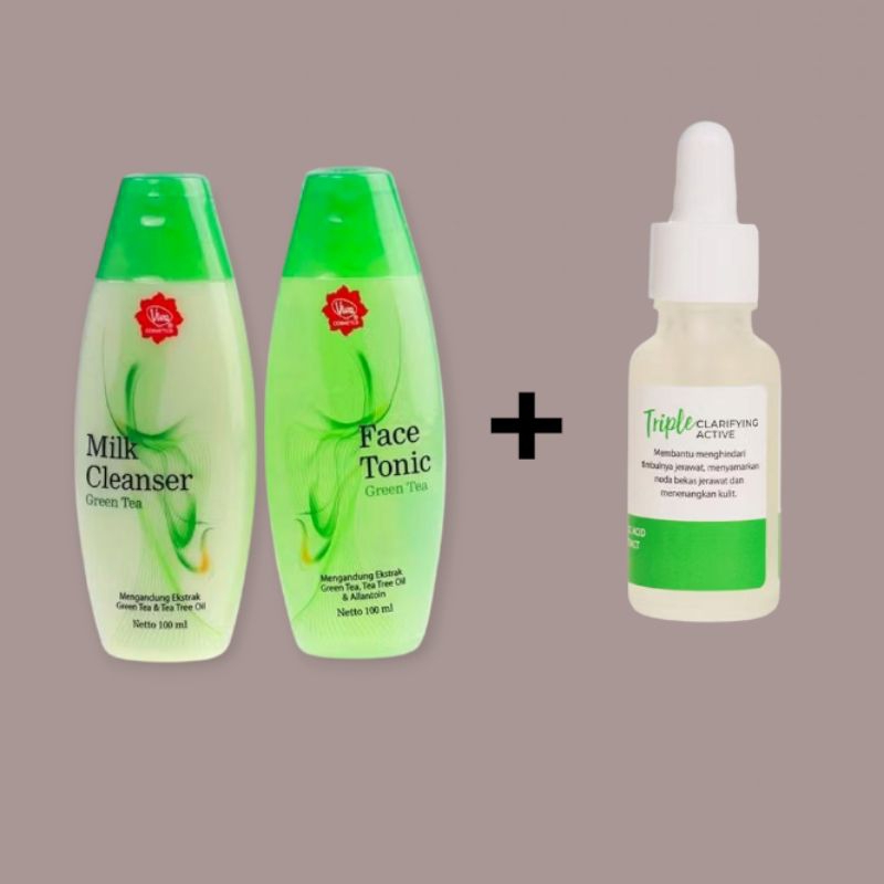 Viva Paket Pembersih Wajah Double Clensing Paketan Sabun Muka Viva Flek Hitam Anti Aging Lengkap