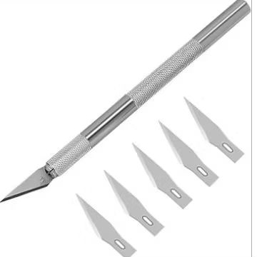 

1Set hobby knife/Art knife/Plus 5 reffil/Art pemotong kertas