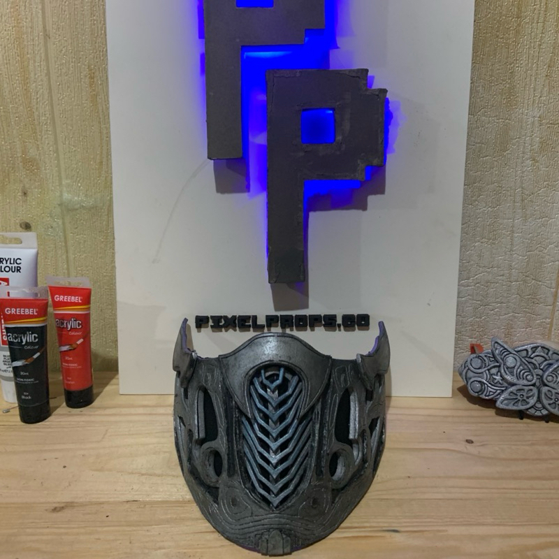 Mask / masker Sub-Zero Half Face Properti cosplay