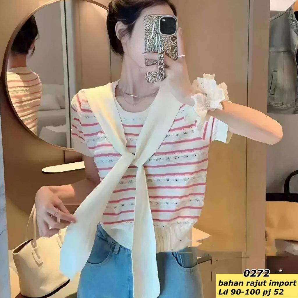 Blouse Rajut Import Atasan Rajut Korean Style Atasan Fashion Import Terbaru Blouse Korean Rajut