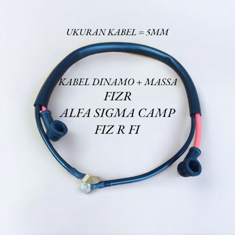 kabel dinamo stater + kabel negatif massa Fizr fource1 fiz R FI Alfa sigma champ set kabel dinamo st