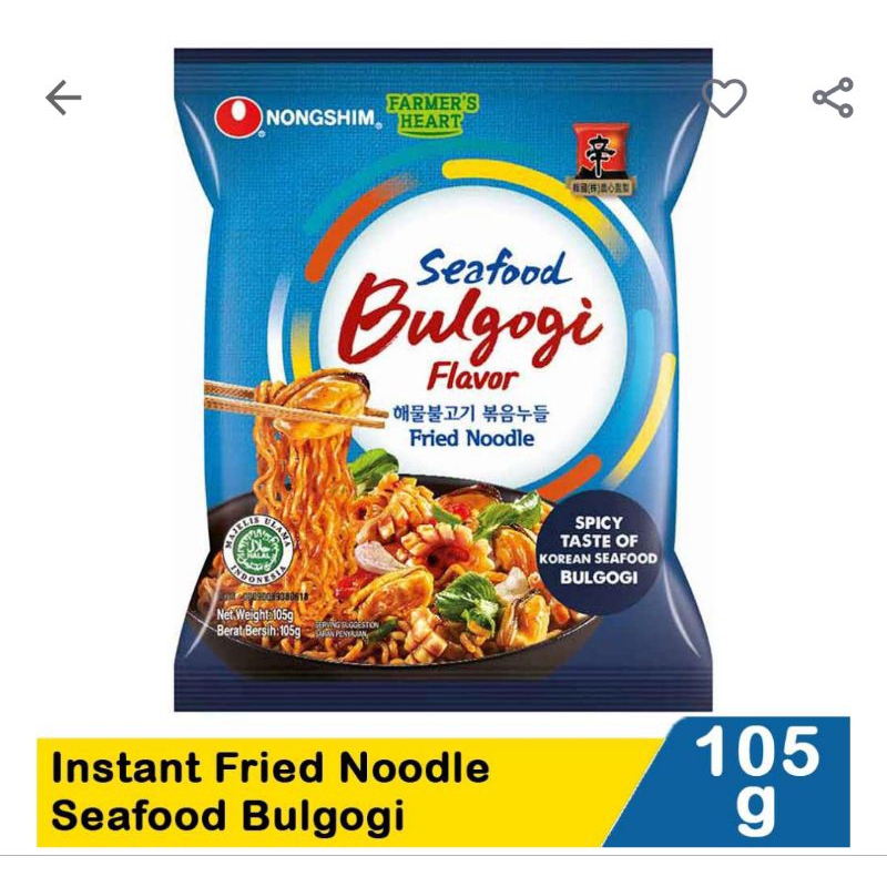 

Nong Shim Instant Fried Noodle Seafood Bulgogi 105g