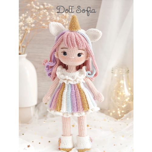 BONEKA RAJUT ANAK PEREMPUAN SOFIA SIZE 37CM