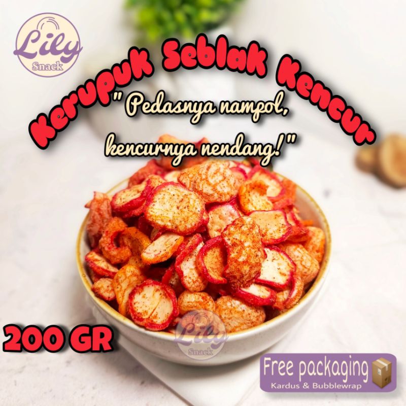 

Kerupuk Seblak Kencur Pedas Gurih 200 Gram