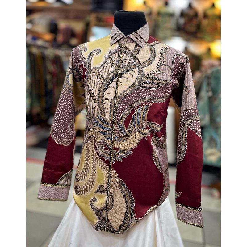 kemeja batik pria exclusive smock  / hem smock exclusive