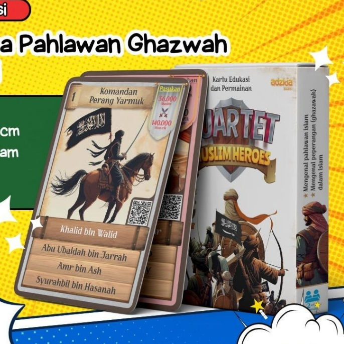 Quartet Muslim Heroes - Game Kartu Edukasi Anak Islami by Adzkia