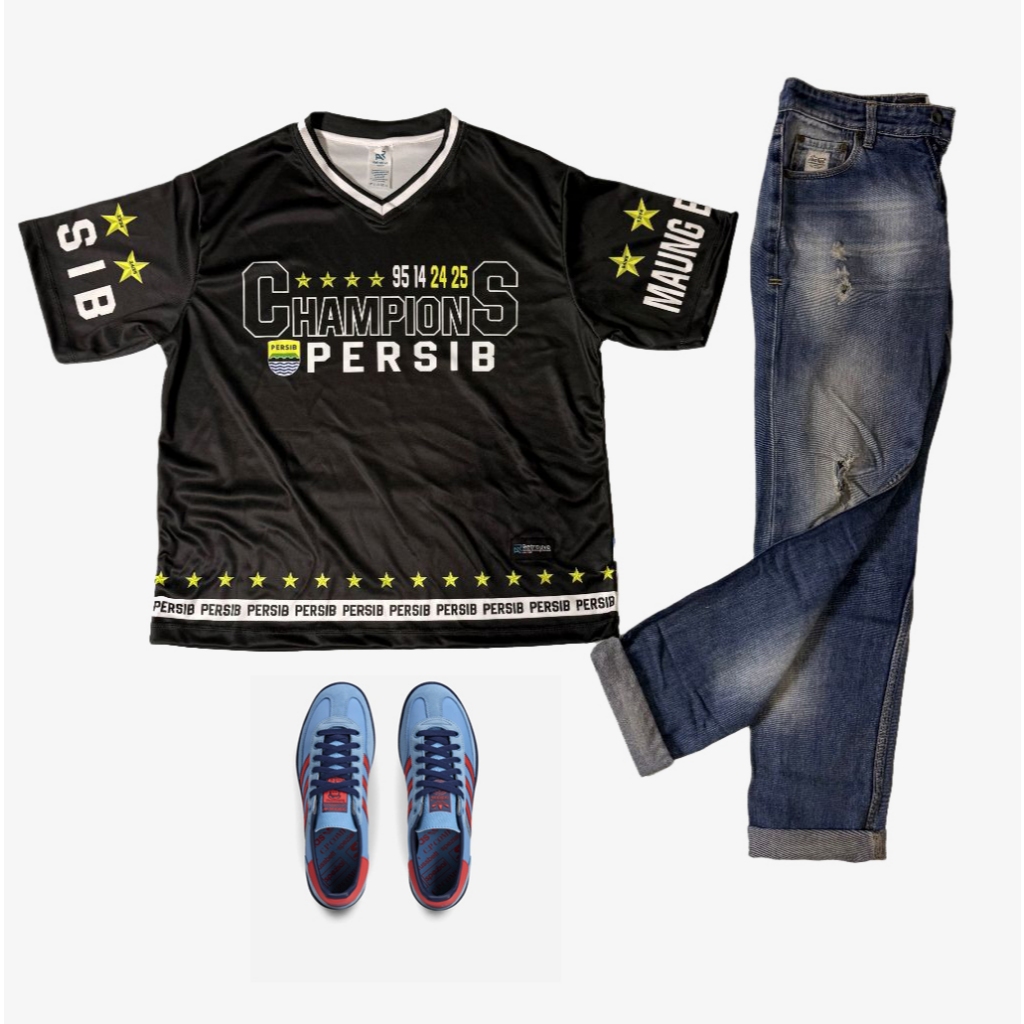 Oversize Jersey Persib Bandung / Jersey Spedial Edition Back To Back Persib Bandung - Hitam