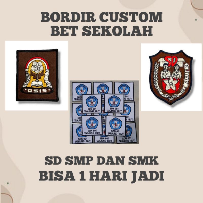 Emblem Logo Bordir Custom - Buat Logo Sendiri Sesuai Keinginan