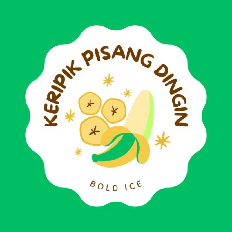 

Keripik pisang gurih hijau beku