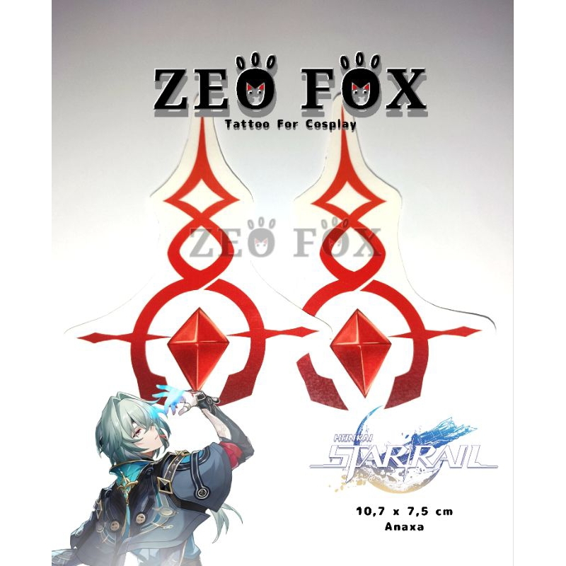 Anaxa Tattoo Honkai Star Rail Cosplay/ HSR Per-PCS