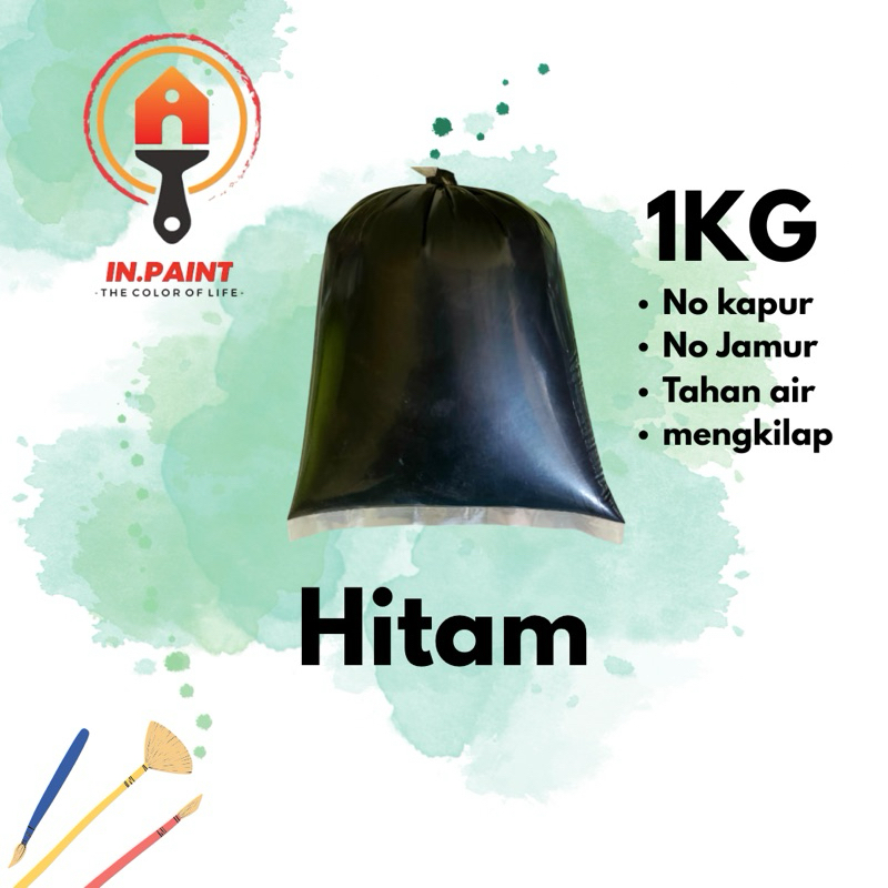 Cat Tembok Warna Hitam 1KG paling murah