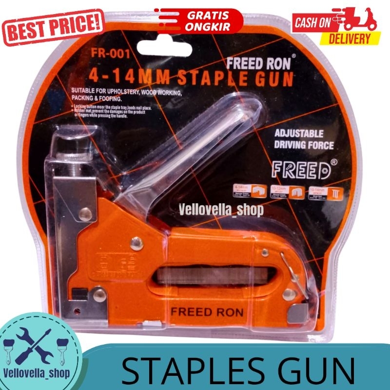 

Staples tembak freed / staples gun necis tembak freed / gun tacker / staples jok motor / staples serbaguna